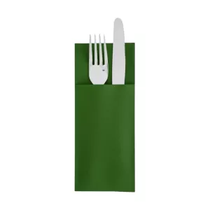 Serviette pochette TNT 40x40cm vert foncé